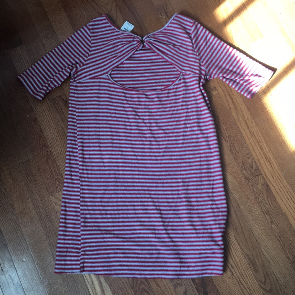 We The Free Pink and White Striped Shift Dress - Picture 2 of 4